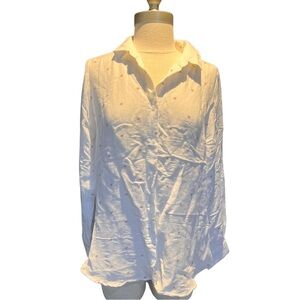 Lumiere Ivory Button Down Shirt with Star Accents